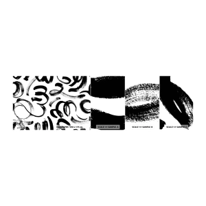 Campione di Fotomurale Adesivo Deluxe Sticker - Nero su bianco - Arte Moderna, Modernità, Modelli - 100x30 cm