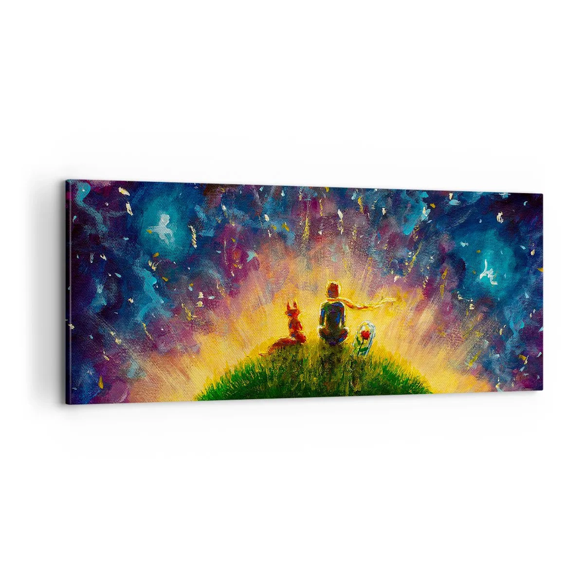 Quadro su tela - Stampe su Tela - Amore e amicizia: l'intero mondo - 100x40 cm