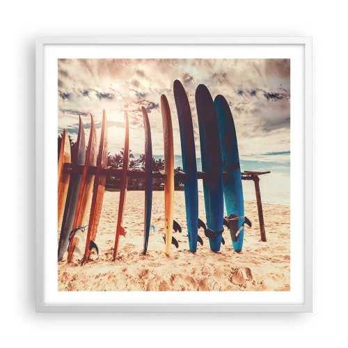 Poster in cornice bianca - Buonanotte, a domani - 60x60 cm