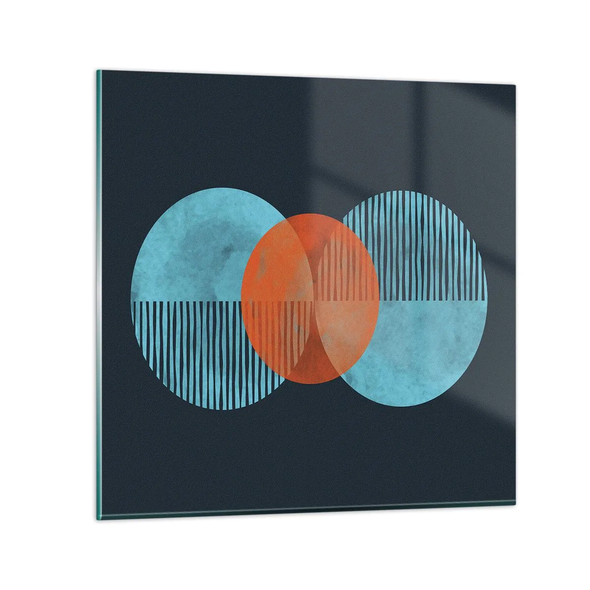 Quadro su vetro - Composizione simmetrica - 30x30 cm