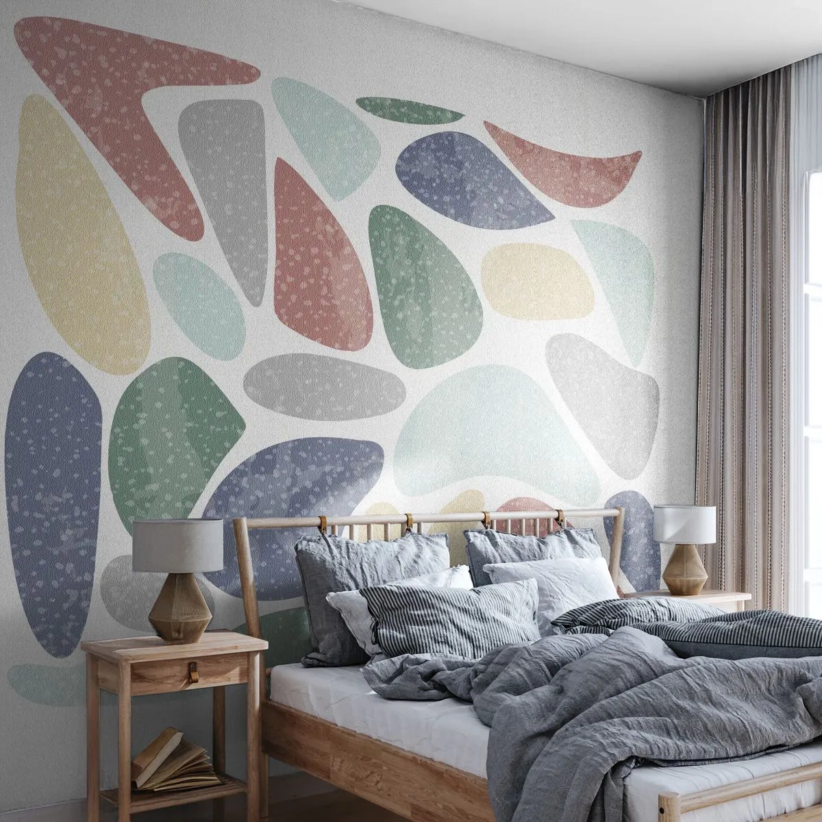 Fotomurali Standard Eco - Mosaico di colori incipriati - Minimalismo, Pastello, Boho - 400x280 cm