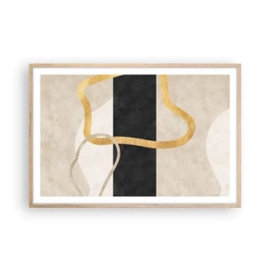 Poster in cornice rovere chiaro - Forme intrecciate - 91x61 cm