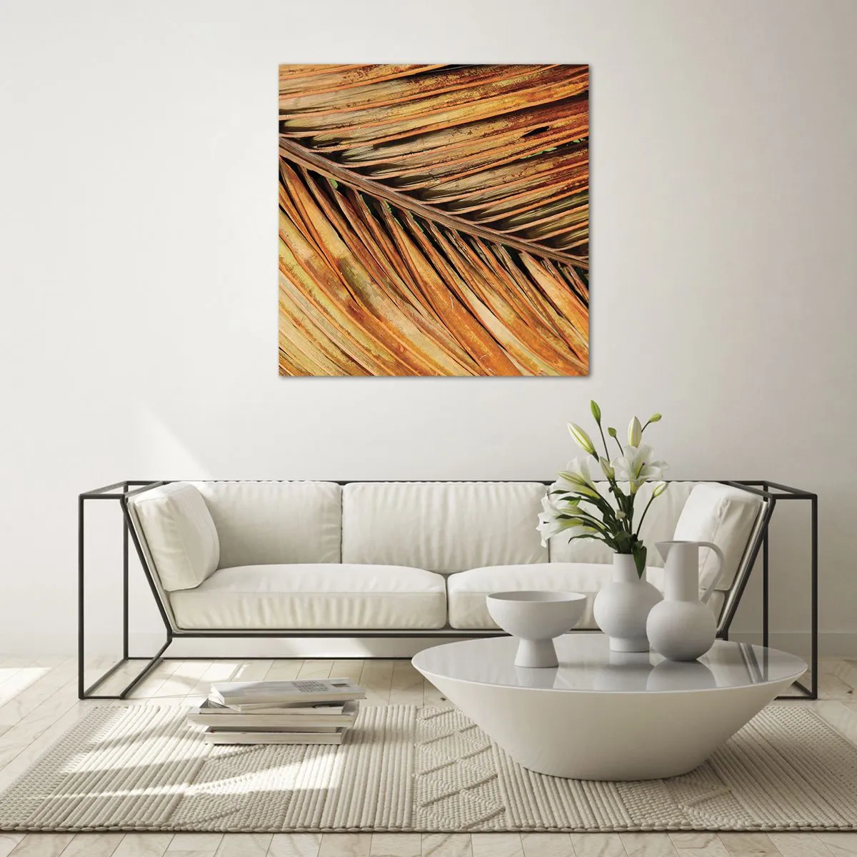 Quadro su vetro - Oro di cocco - 70x70 cm