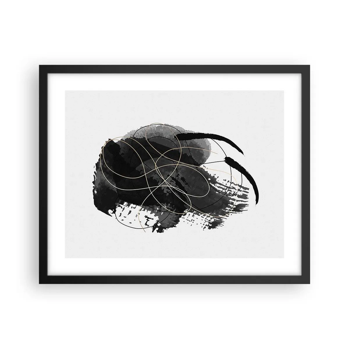 Poster in cornice nera - Nato dal nero - 50x40 cm