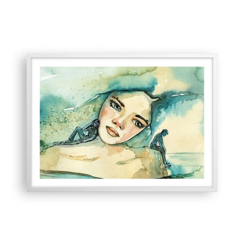 Poster in cornice bianca - Am I blue? - 70x50 cm