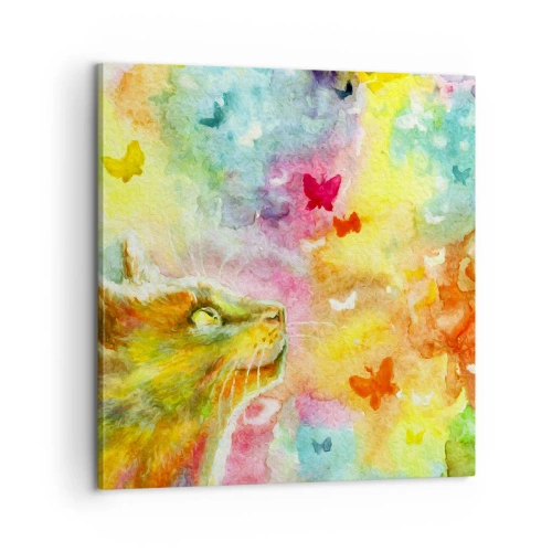 Quadro su tela - Stampe su Tela - Storie dal paese dei gatti - 60x60 cm