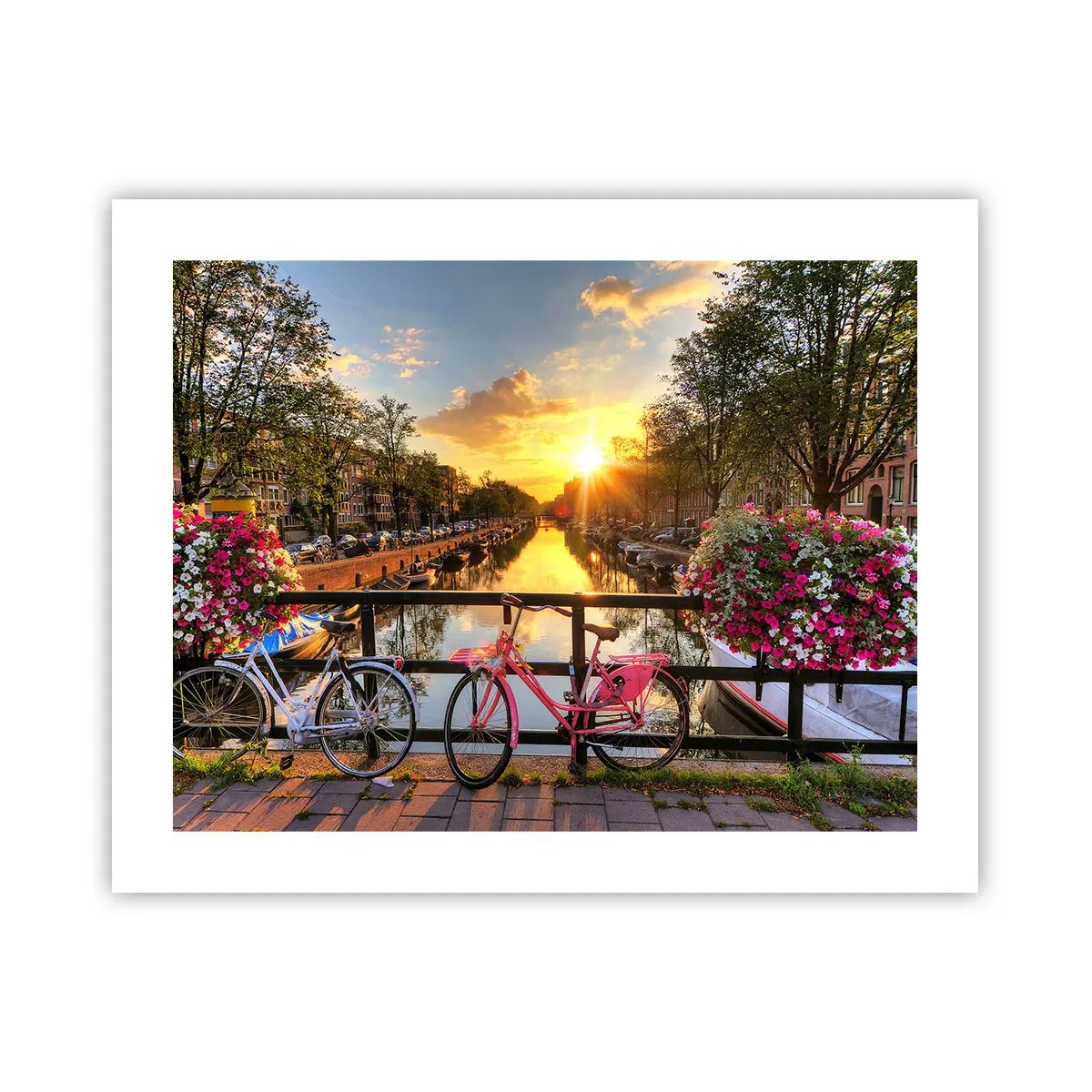 Poster - Mattino di primavera ad Amsterdam - 50x40 cm