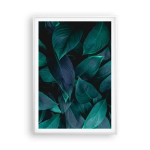 Poster in cornice bianca - Il verde puro - 70x100 cm