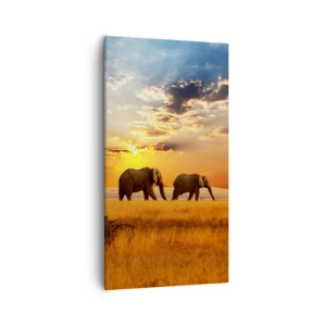 Quadro su tela - Stampe su Tela - Passeggiata familiare - 55x100 cm