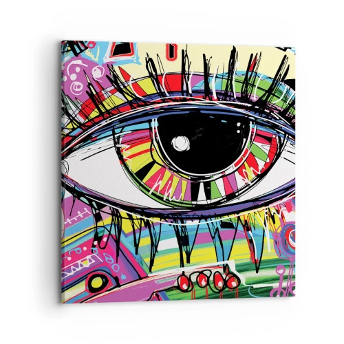Quadro su tela - Stampe su Tela - Occhio colorato - anima colorata - 70x70 cm