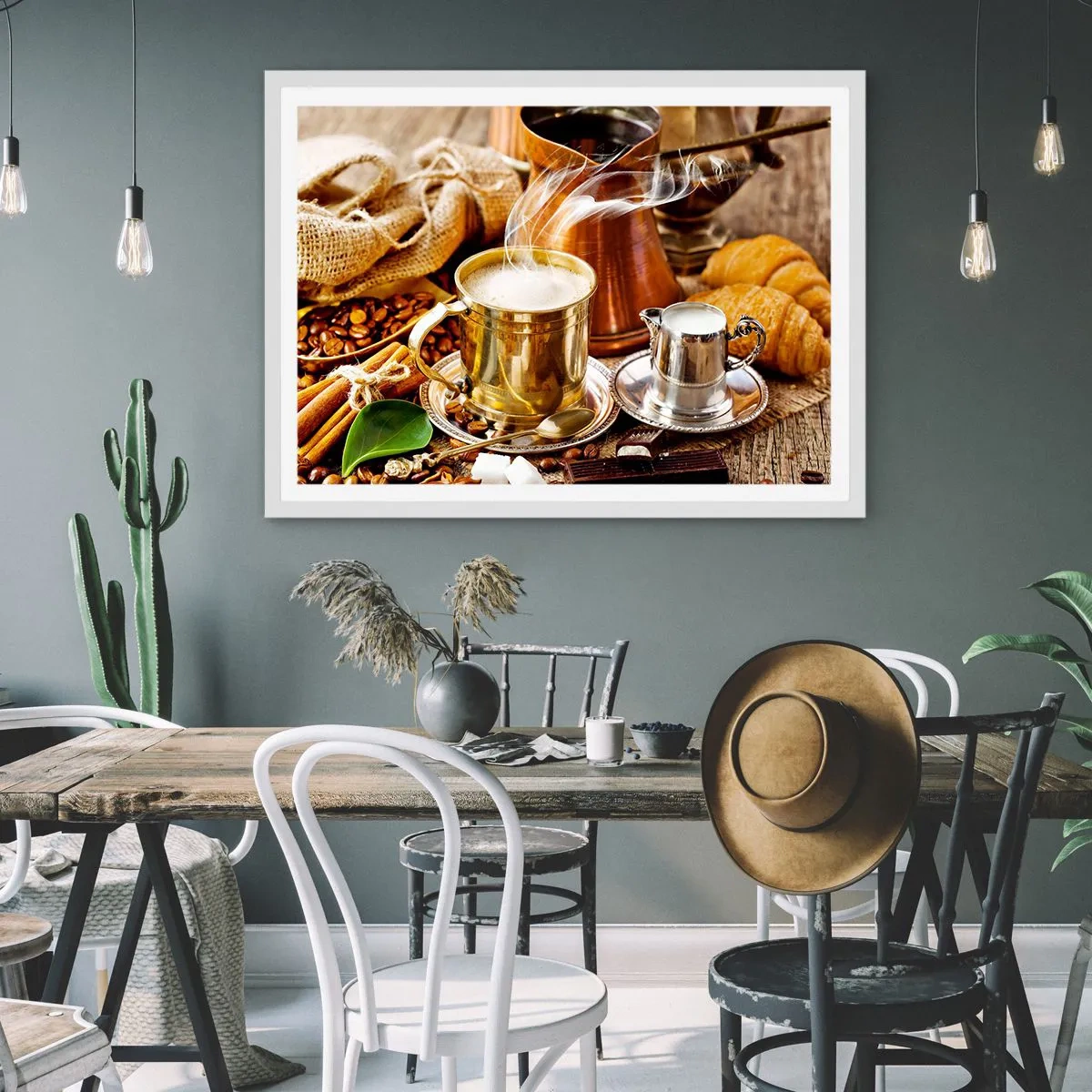 Poster in cornice bianca - Buona giornata! - 50x40 cm