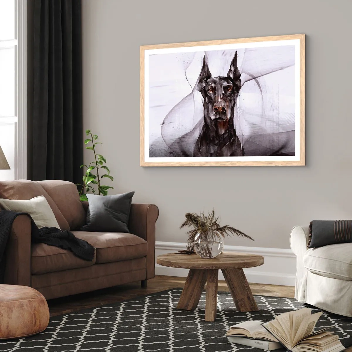 Poster in cornice rovere chiaro - Nobili natali - 70x50 cm