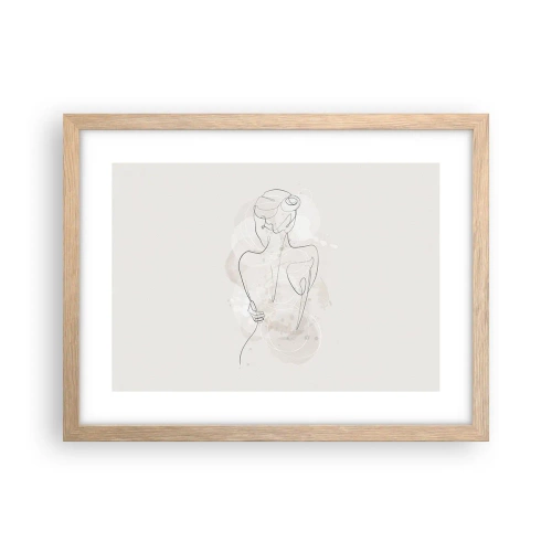 Poster in cornice rovere chiaro - Come uno strumento delicato - 40x30 cm