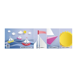 Campione Di Fotomurale Standard Eco - Come è bello dondolare tra le onde - Per bambini, Nautico, Łódź - 100x30 cm