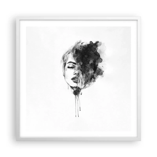 Poster in cornice bianca - Cosa sogna la ragazza - 60x60 cm
