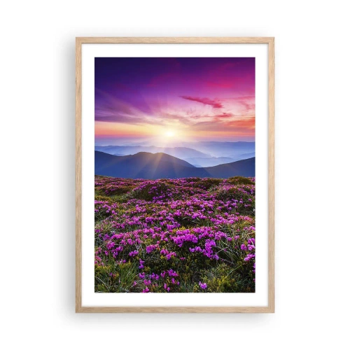 Poster in cornice rovere chiaro - Il profumo dei fiori freschi del campo - 50x70 cm