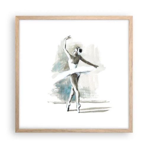 Poster in cornice rovere chiaro - Tramutata in un cigno - 50x50 cm