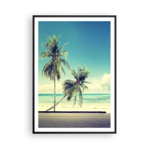 Poster in cornice nera - Tempo di vacanze - 70x100 cm