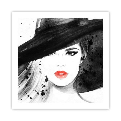 Poster - Donna in nero - 60x60 cm