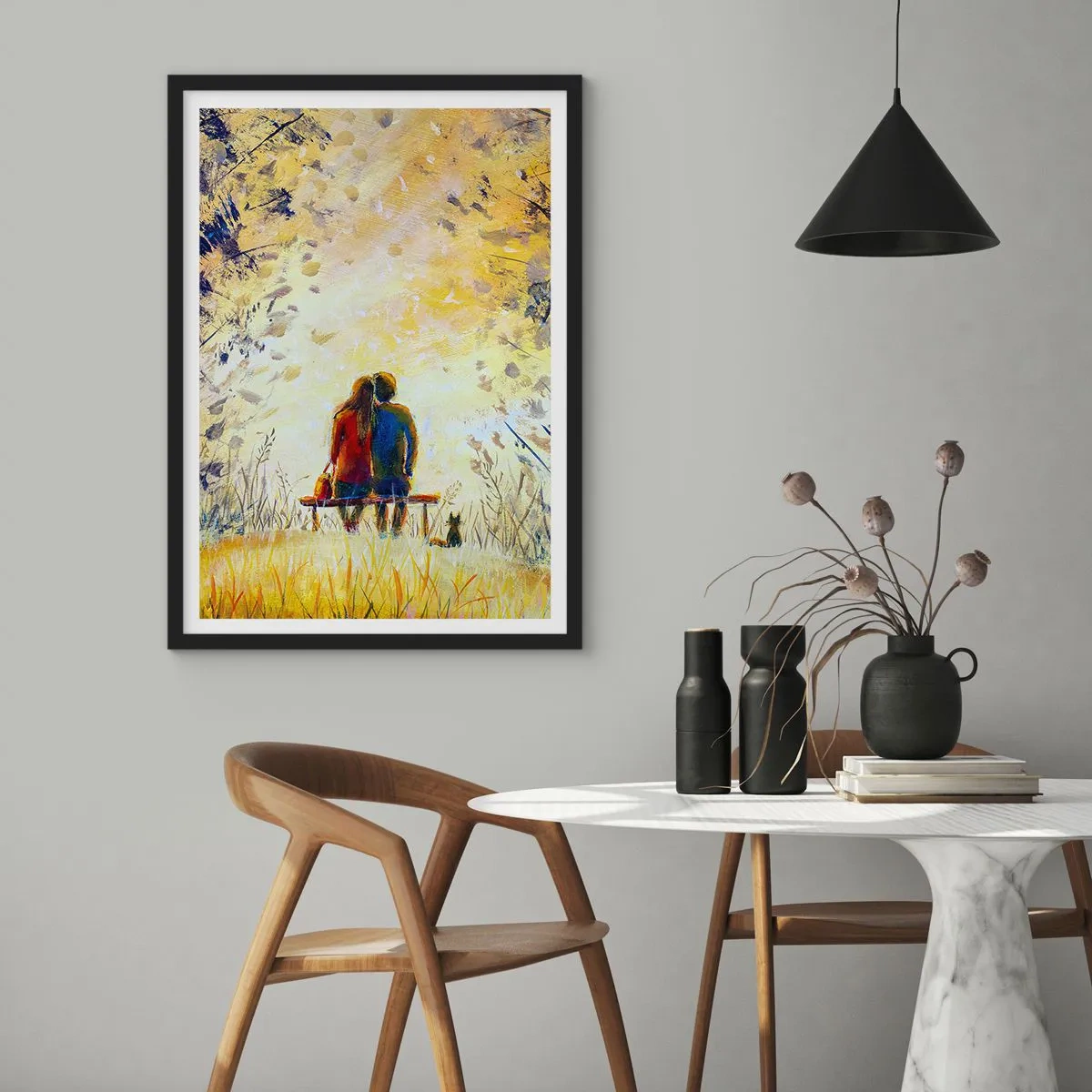 Poster in cornice nera - Attimo magico - 40x50 cm