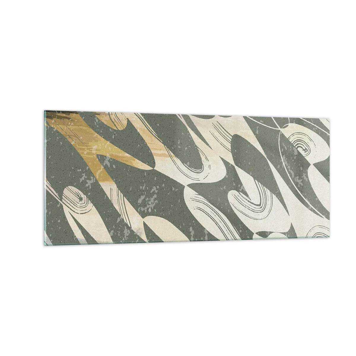 Quadro su vetro - Astrazione ritmica - 100x40 cm