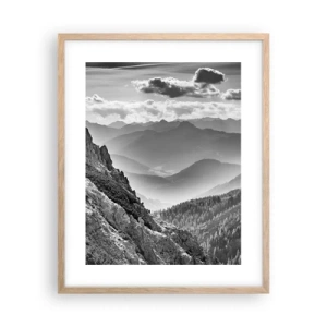 Poster in cornice rovere chiaro - Fino all'orizzonte - 40x50 cm