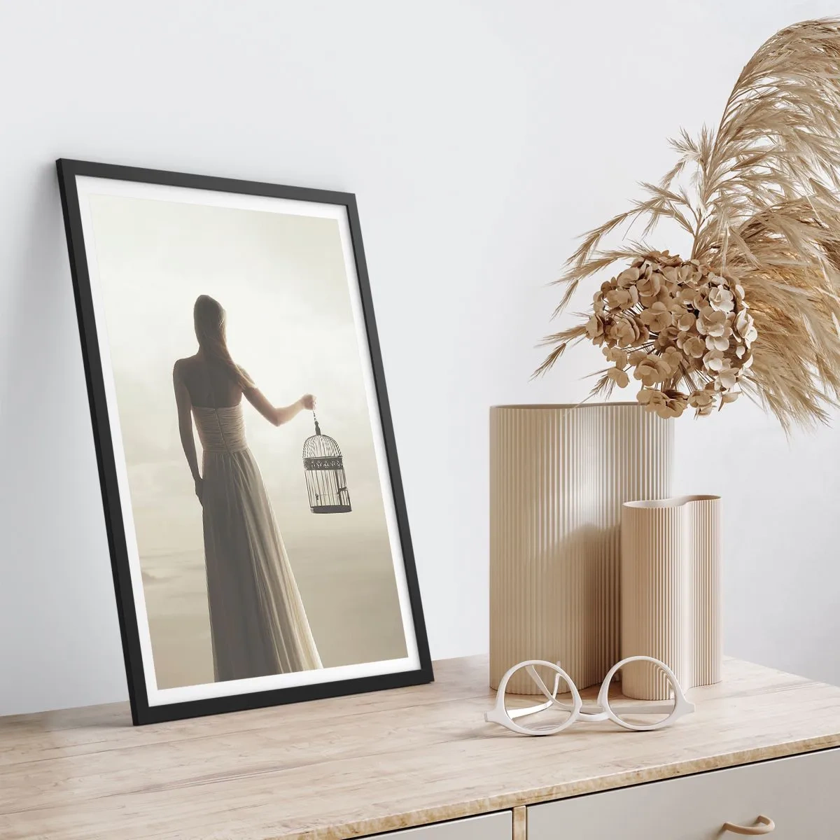 Poster in cornice nera - Sii libera - 40x50 cm