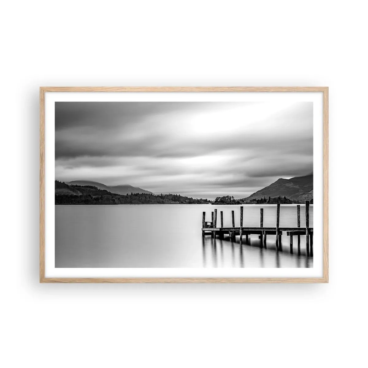 Poster in cornice rovere chiaro - Mitezza e forza - 91x61 cm