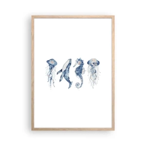 Poster in cornice rovere chiaro - Meraviglie del mare - 50x70 cm