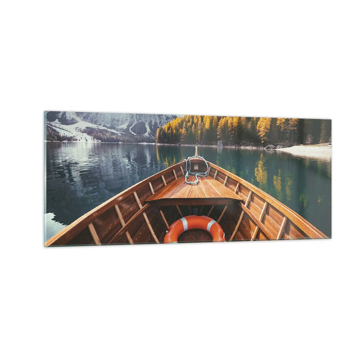 Quadro su vetro - Gita sui monti - 100x40 cm