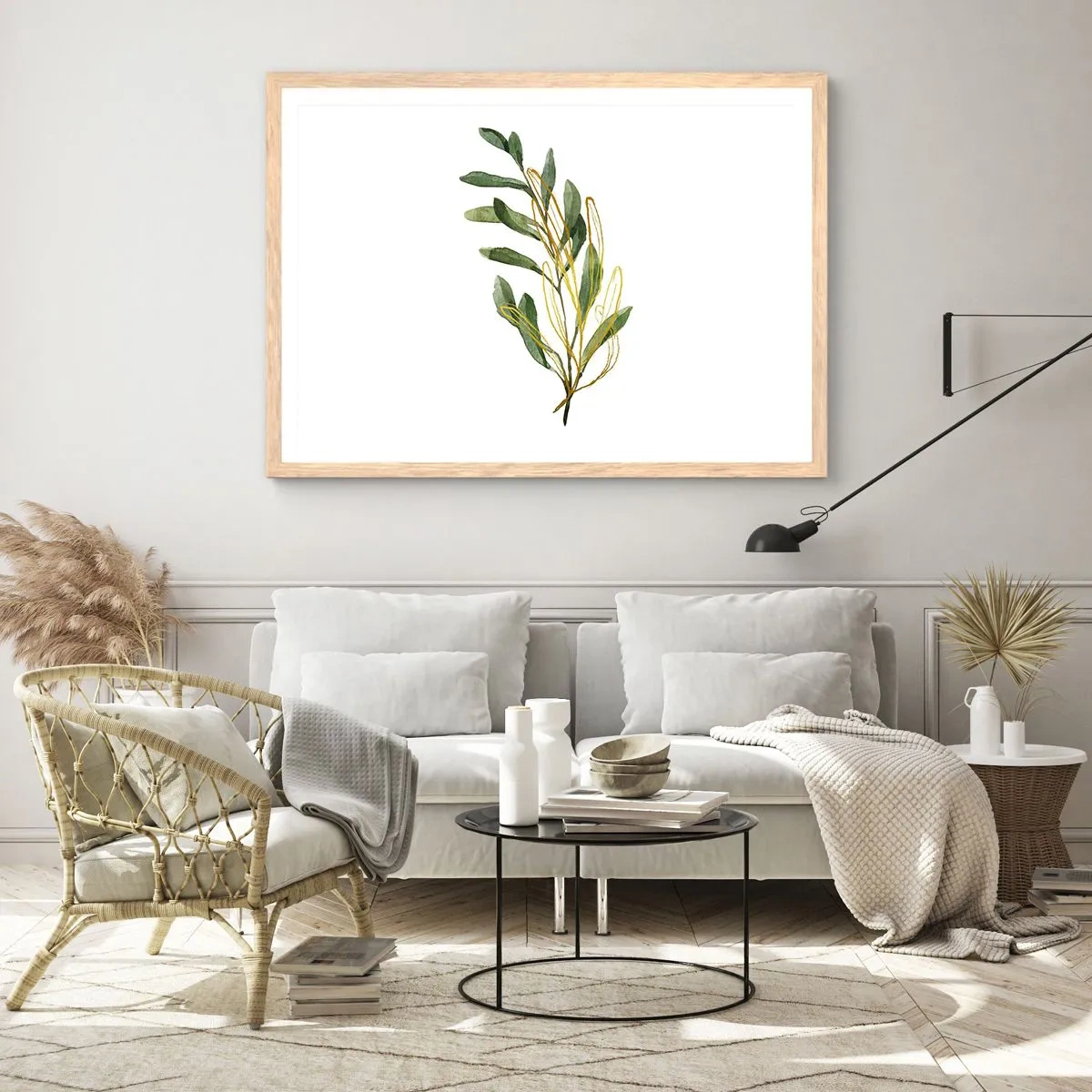 Poster in cornice rovere chiaro - Tutto ciò che è buono - 91x61 cm