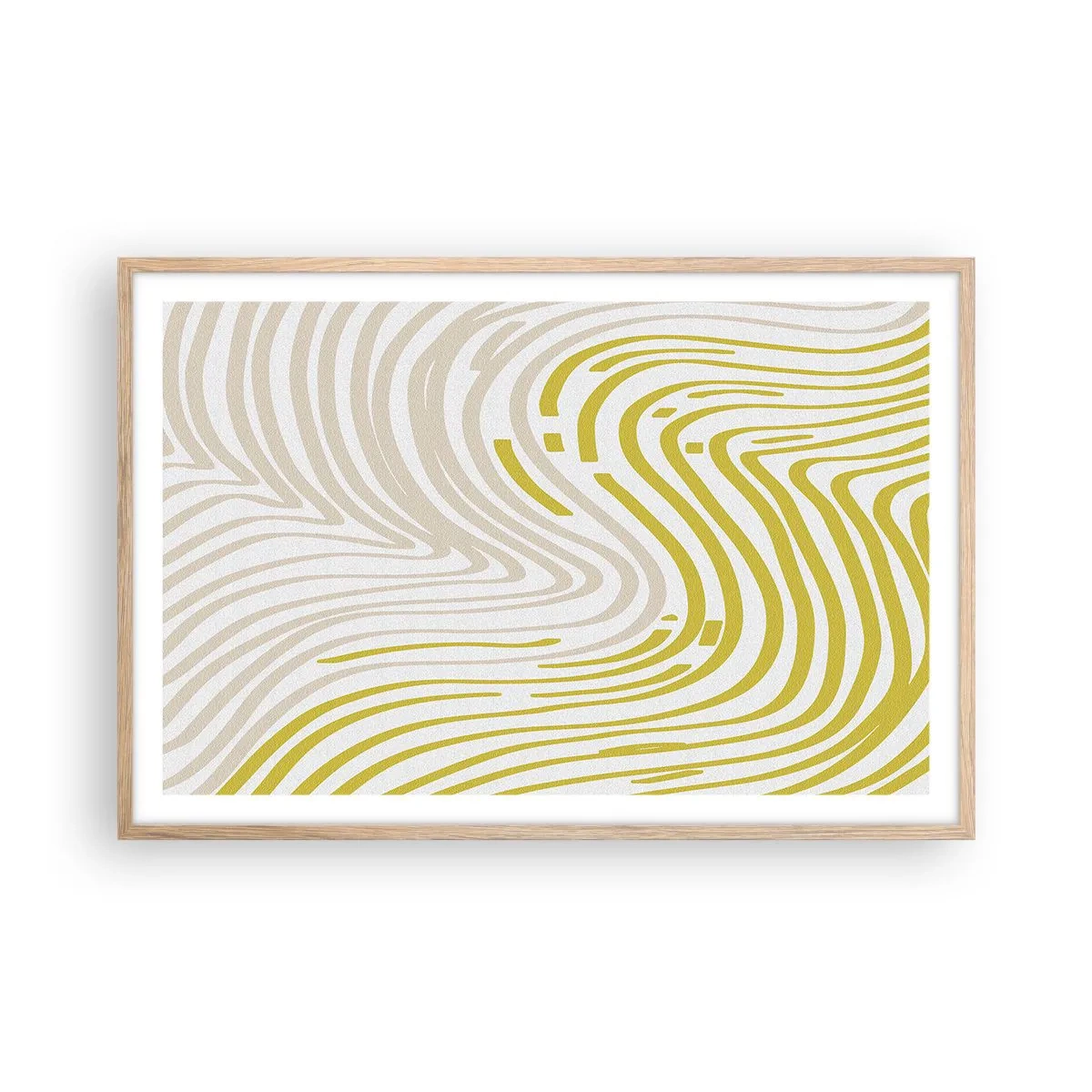 Poster in cornice rovere chiaro - Composizione con lieve deflessione - 91x61 cm