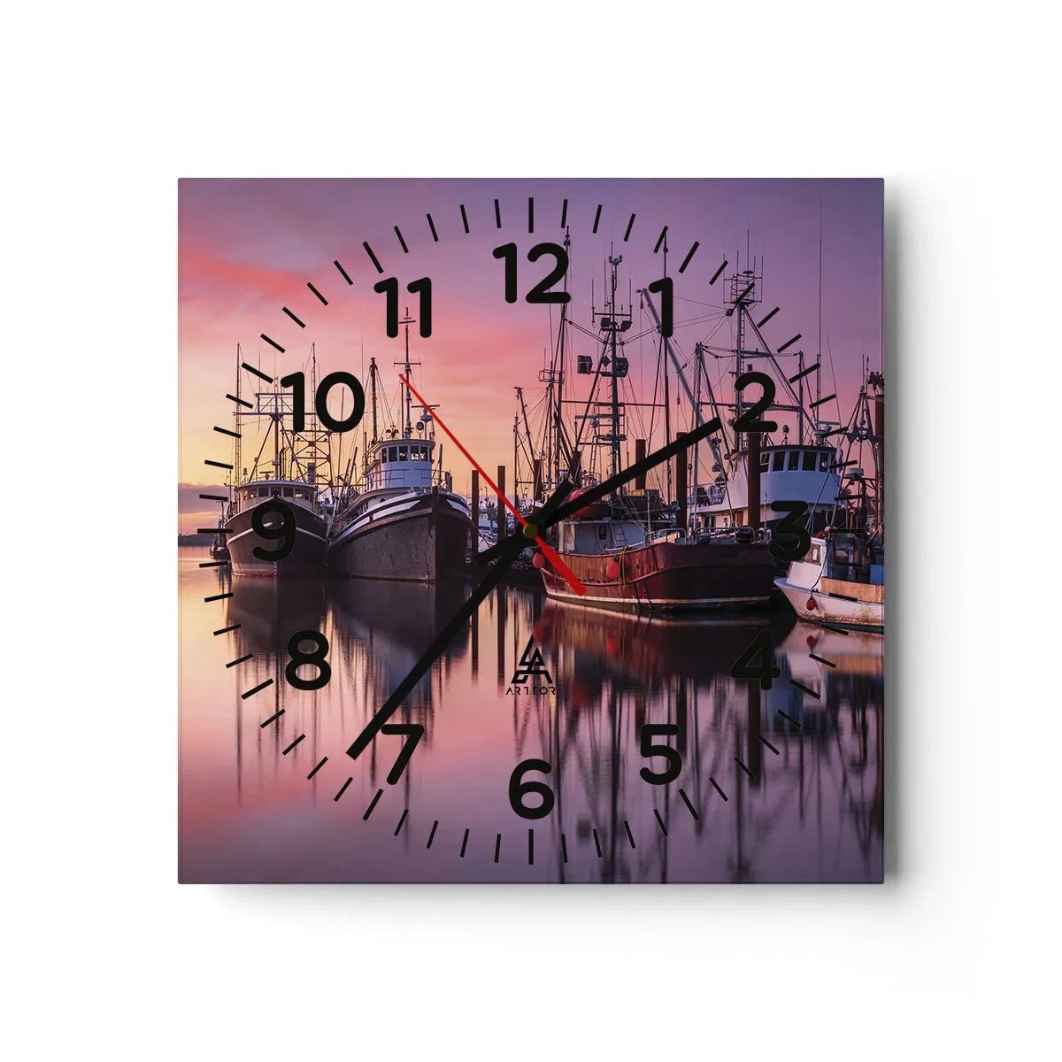 Orologio da parete - Orologio in Vetro - Prima del giorno successivo - 40x40 cm