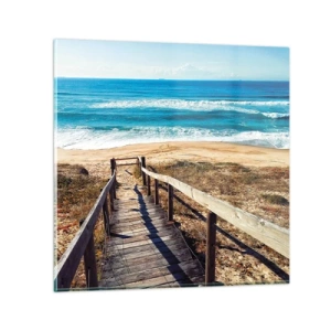 Quadro su vetro - Corri! - 50x50 cm