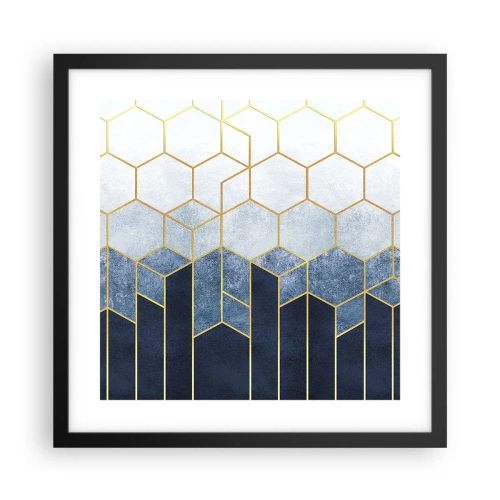 Poster in cornice nera - Composizione a ritmo sincopato - 40x40 cm