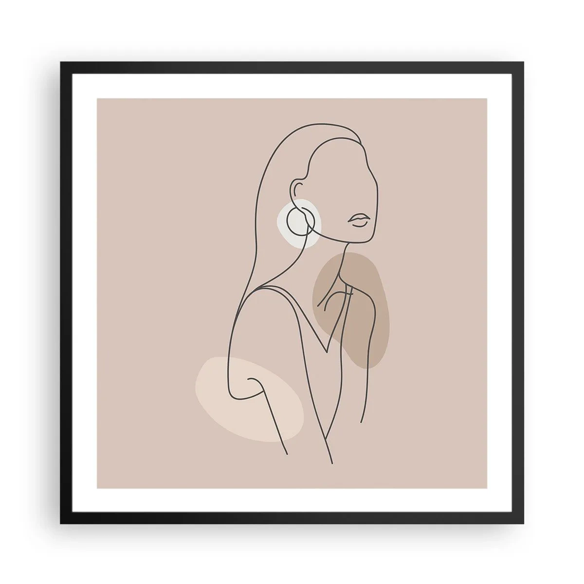 Poster in cornice nera - Icona di giovinezza - 60x60 cm