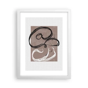 Poster in cornice bianca - Composizione: alla ricerca della pienezza - 30x40 cm