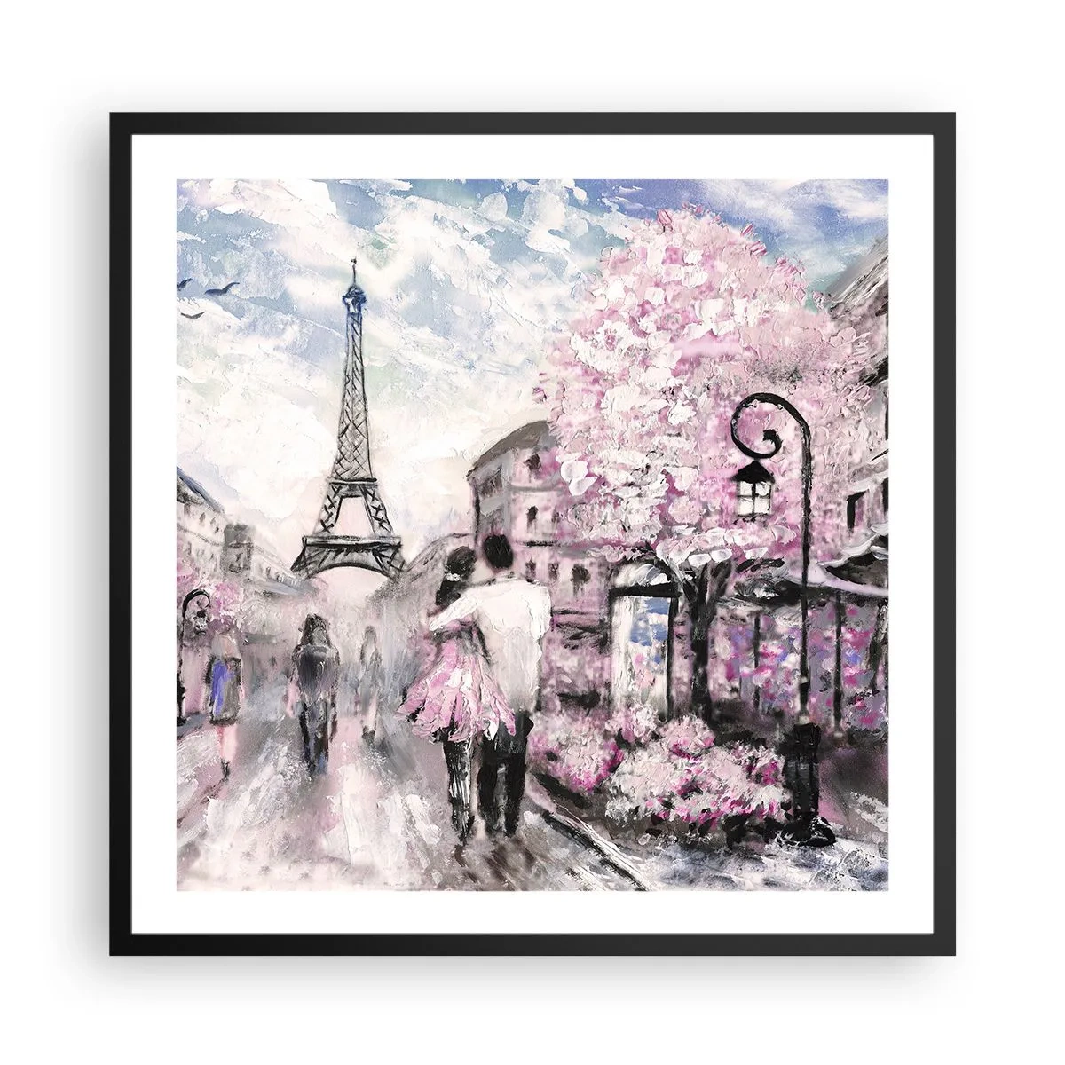 Poster in cornice nera - Se innamorarsi, allora solo a... - 60x60 cm