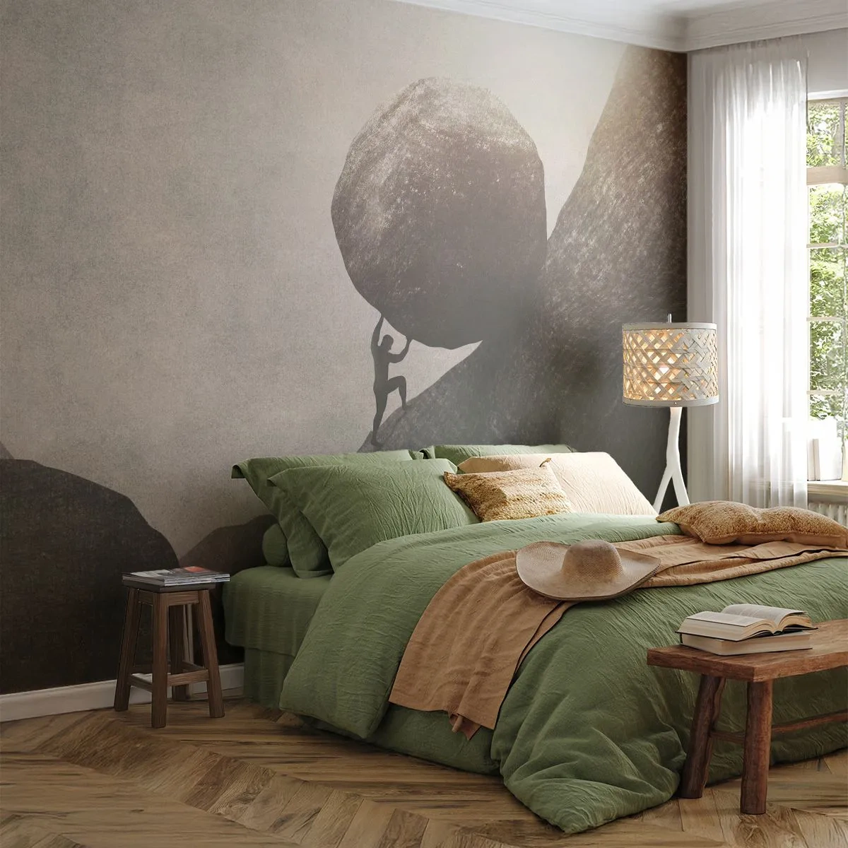 Fotomurali Premium Sand - Credo contro ogni speranza - Astrazione, Pezzo, Forza - 350x256 cm