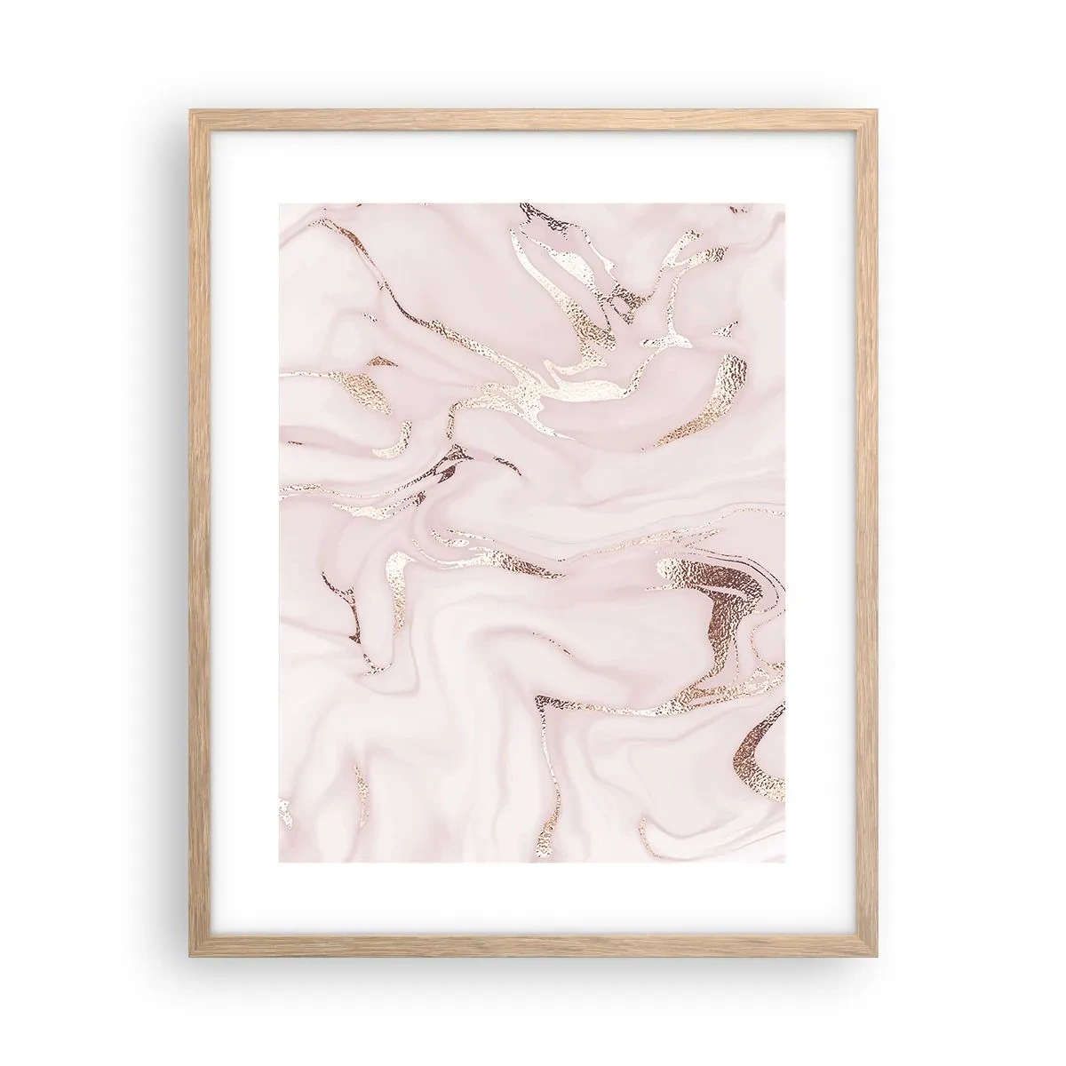 Poster in cornice rovere chiaro - Nella follia rosa - 40x50 cm