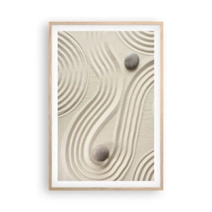 Poster in cornice rovere chiaro - Il tocco del calore - 61x91 cm