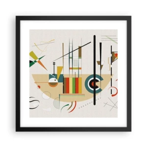 Poster in cornice nera - E il mondo ride - 40x40 cm