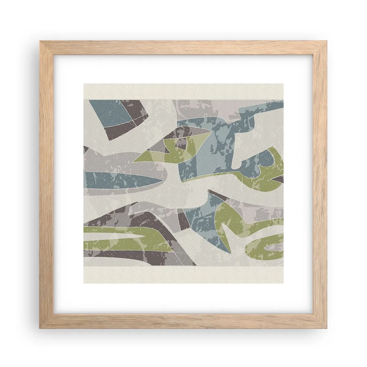 Poster in cornice rovere chiaro - Composizione oltre il vetro - 30x30 cm