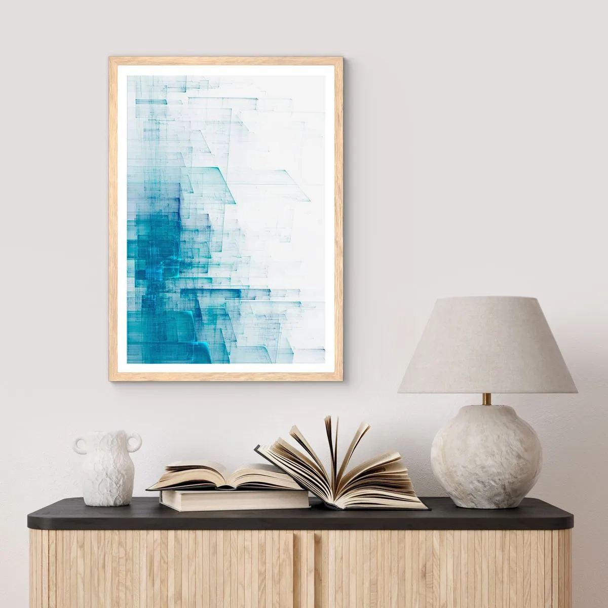 Poster in cornice rovere chiaro - E lo spazio fu - 30x40 cm