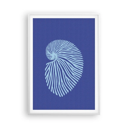 Poster in cornice bianca - La nascita della conchiglia - 70x100 cm