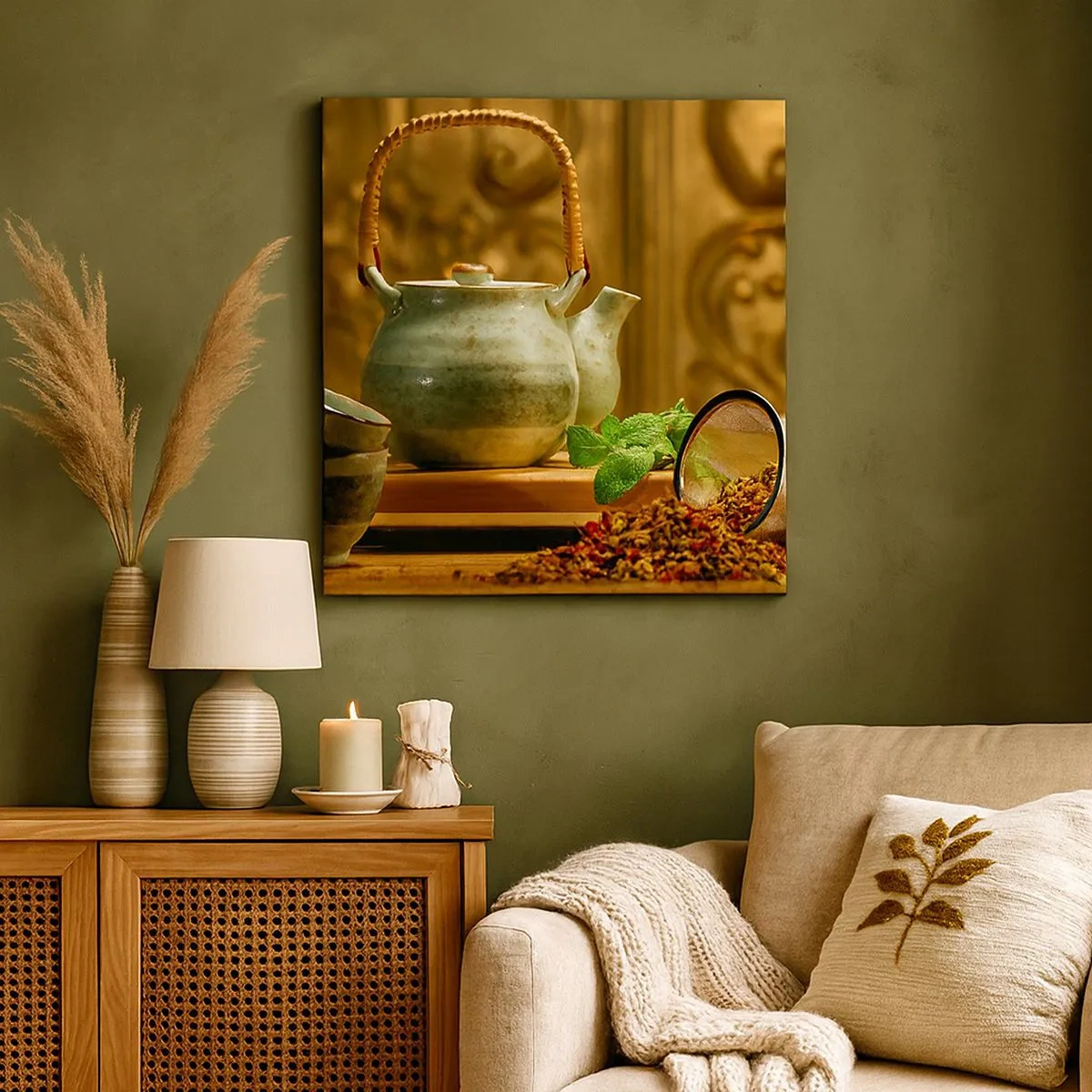 Quadro su tela - Stampe su Tela - Trattato sul tè - 30x30 cm