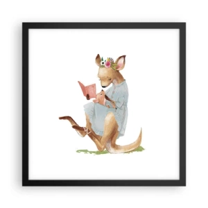 Poster in cornice nera - Mamma, leggimi - 40x40 cm