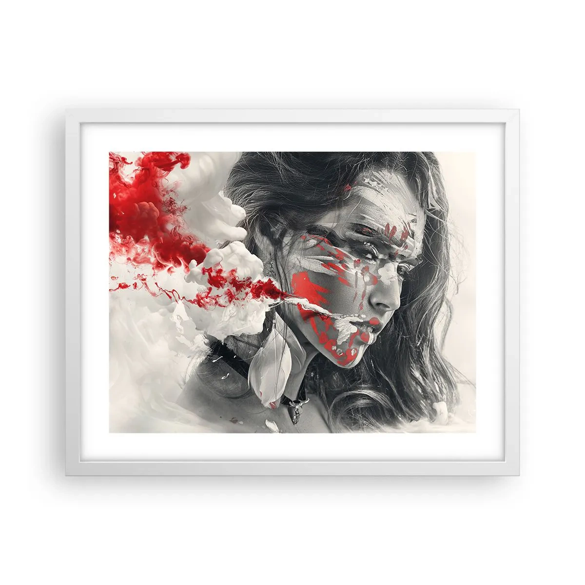 Poster in cornice bianca - Nei vapori dell'assurdo - 50x40 cm