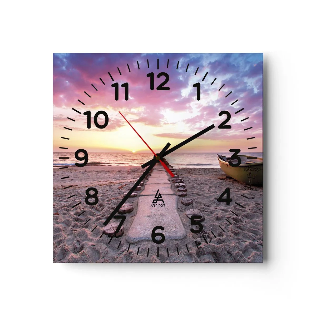 Orologio da parete - Orologio in Vetro - Un momento profondo - 40x40 cm
