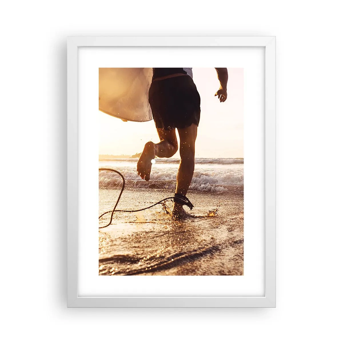 Poster in cornice bianca - L'incontro delle onde - 30x40 cm